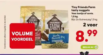 Pets Place Tiny Friends Farm tasty nuggets aanbieding