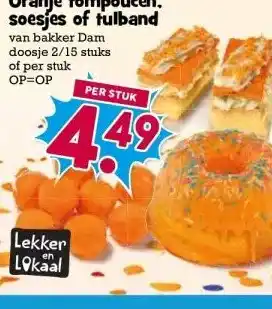 Boon`s Markt Oranje tompoucen. soesjes of tulband aanbieding