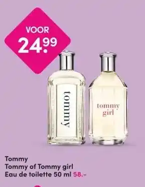 DA Tommy Tommy of Tommy girl Eau de toilette 50 ml aanbieding