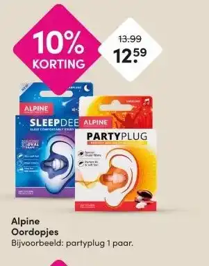 DA Alpine Oordopjes aanbieding