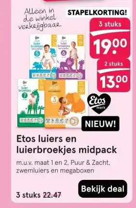 Etos Etos luiers en luierbroekjes midpack aanbieding