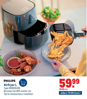 Makro PHILIPS Airfryer L Type HD9200/60 aanbieding