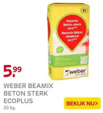 Praxis Weber beamix beton sterk ecoplus aanbieding