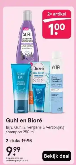 Etos Guhl en Bioré aanbieding