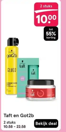 Etos Taft en Got2b aanbieding