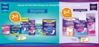Trekpleister Keuze uit het hele Always en Always Discreet assortiment. aanbieding