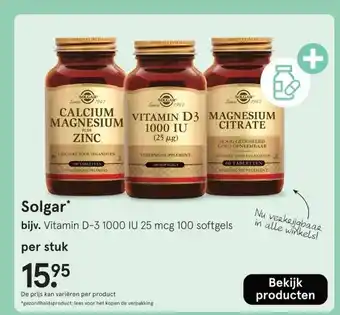 Etos Solgar aanbieding