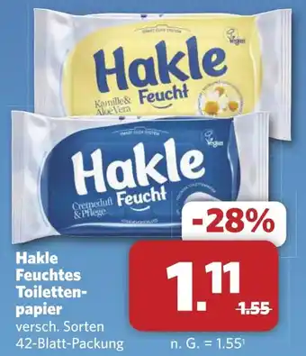 Combi Hakle Feuchtes Toiletten papier aanbieding