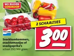 Nettorama Snackkomkommers, snacktomaatjes of snackpaprika's aanbieding