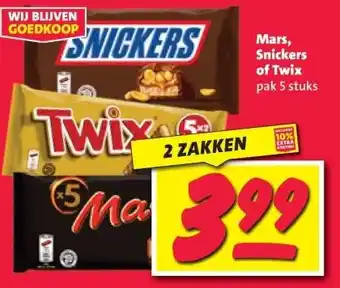 Nettorama Mars, Snickers of Twix aanbieding
