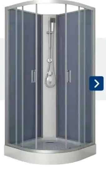 GAMMA Allibert complete douchecabine Happy met schuifdeur zilver aanbieding