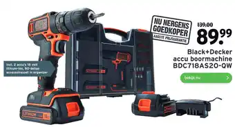 GAMMA Black+Decker accu boormachine BDC718AS20-QW aanbieding