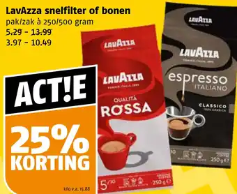 Poiesz LavAzza snelfilter of bonen aanbieding