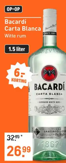 Gall & Gall Bacardí Carta Blanca aanbieding