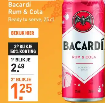 Gall & Gall Bacardí Rum & Cola aanbieding