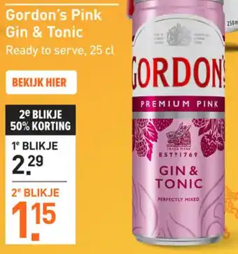 Gall & Gall Gordon's Pink Gin & Tonic aanbieding