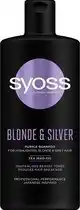 Bol.com Syoss - Blonde & Silver Purple Shampoo - Shampoo For Highlighted Blonde And Gray Hair aanbieding