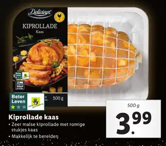 Lidl Delicieux Kiprollade kaas 500g aanbieding