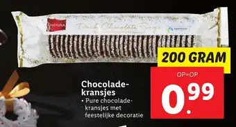 Lidl Favorina Chocoladekransjes 200g aanbieding