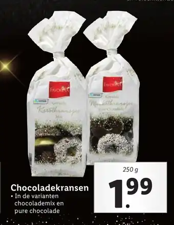 Lidl Favorina Chocoladekransen 250g aanbieding