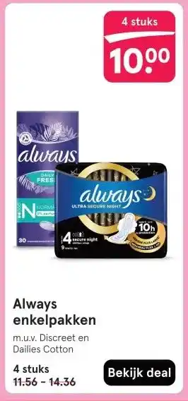 Etos Always enkelpakken aanbieding