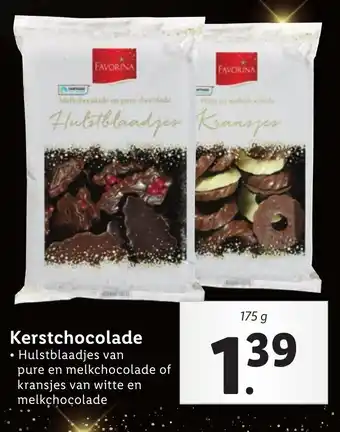 Lidl Favorina Kerstchocolade 175g aanbieding