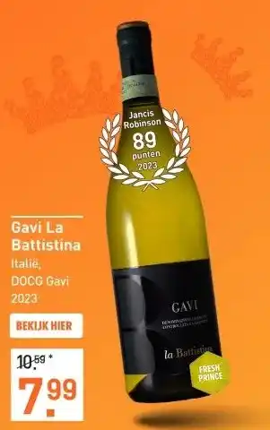 Gall & Gall Gavi La Battistina 75CL Wijn aanbieding