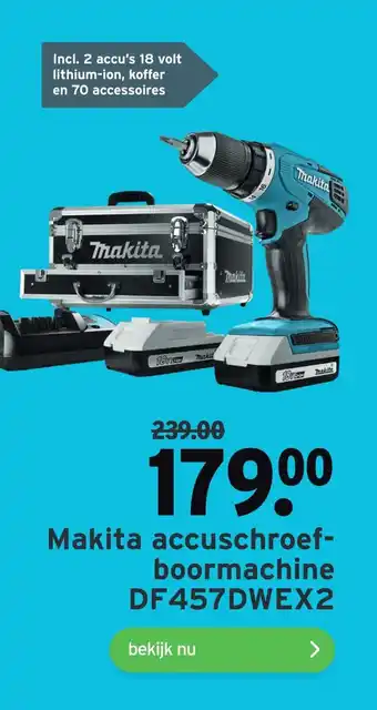 GAMMA Makita accuschroefboormachine aanbieding