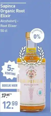 Gall & Gall Sapinca Organic Root Elixir 50CL Mixen aanbieding