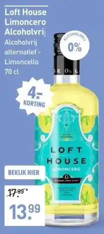 Gall & Gall Loft House Limoncero Alcoholvrij 70CL Likeuren aanbieding