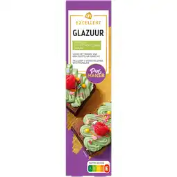 Albert Heijn AH Excellent Glazuur pistache witte chocolade smaak aanbieding