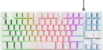 Coolblue Trust GXT833W Thado TKL Gaming Toetsenbord Qwerty Wit aanbieding