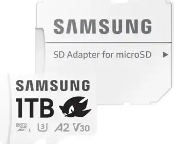 Coolblue Samsung MicroSDXC PRO Plus 1TB Sonic the Hedgehog aanbieding