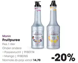 HANOS Monin Fruitpuree aanbieding