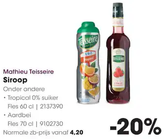 HANOS Mathieu Teisseire Siroop aanbieding