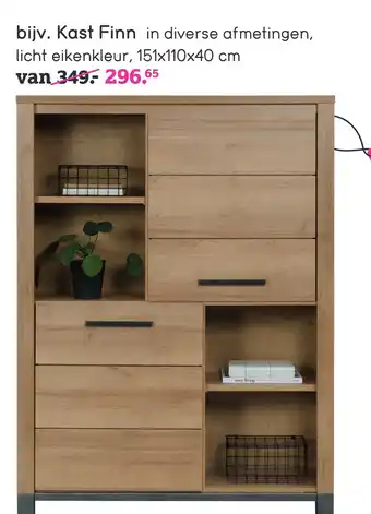 Leen Bakker Kast Finn aanbieding