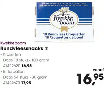 HANOS Kwekkeboom Rundvleessnacks aanbieding