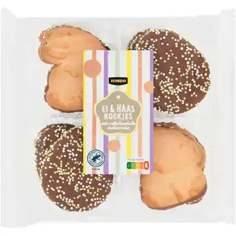 Jumbo Jumbo Ei & Haas Koekjes met Melkchocolade en Decoratie 220 g aanbieding