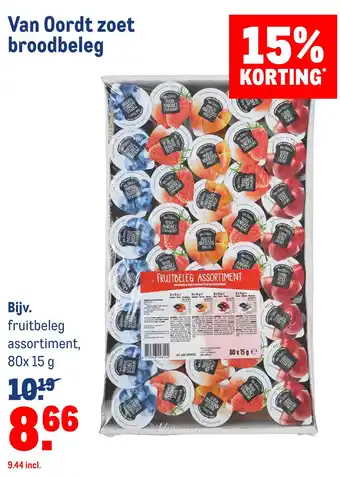 Makro Van Oordt zoet broodbeleg aanbieding