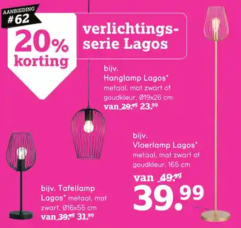 Leen Bakker verlichtingsserie Lagos aanbieding