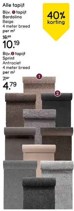 Leen Bakker Alle tapijt aanbieding