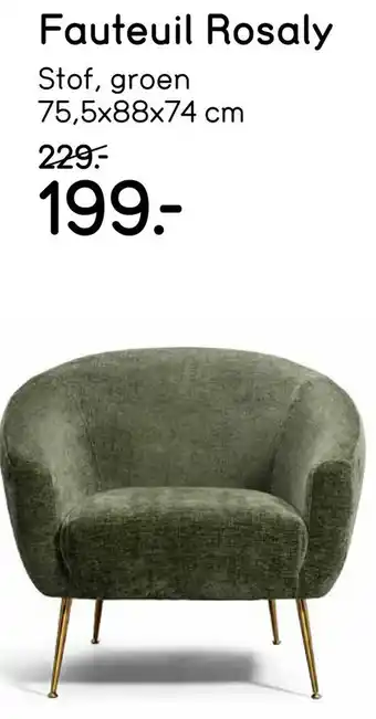Leen Bakker Fauteuil Rosaly aanbieding