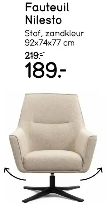 Leen Bakker Fauteuil Nilesto aanbieding