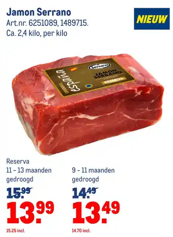 Makro Jamon serrano aanbieding