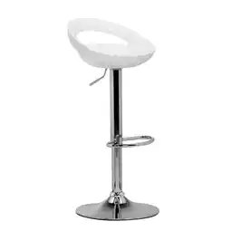 Leen Bakker Barkruk Hamburg - wit/chroom aanbieding