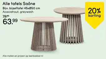 Leen Bakker Alle tafels Saône aanbieding