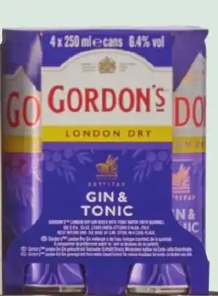 De Kweker Gordon's Dry Gin & tonic aanbieding