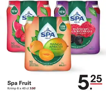 De Kweker Spa Fruit aanbieding
