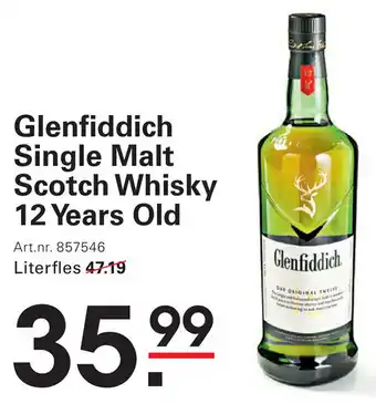 De Kweker Glenfiddich Single Malt Scotch Whisky 12 Years Old aanbieding
