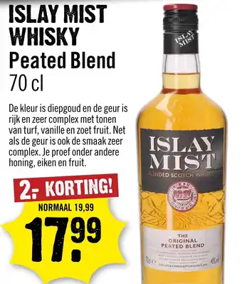 Dirck 3 Islay mist whisky peated blend aanbieding